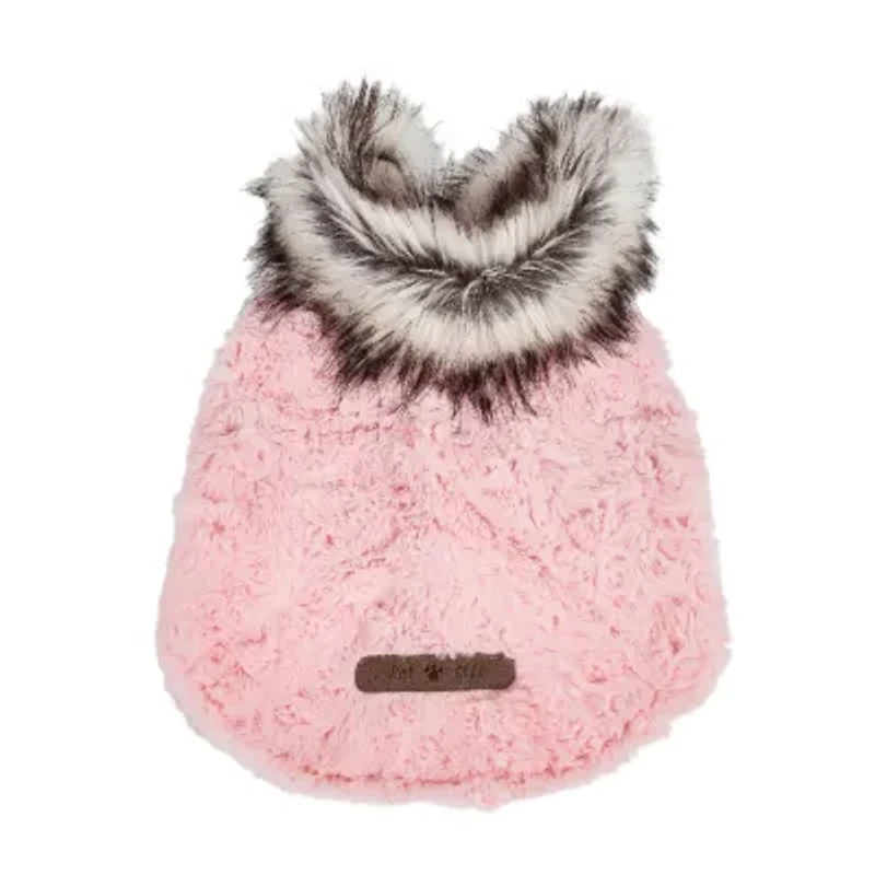 Pet Life ® Luxe 'Pinkachew' Charming Designer Mink Fur Dog Coat Jacket