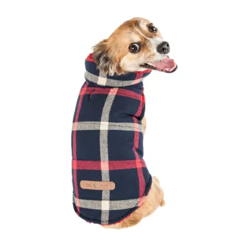 Pet Life ® 'Allegiance' Classical Plaided Insulated Dog Coat Jacket