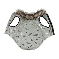 Pet Life ® Luxe 'Gold-Wagger' Gold-Leaf Designer Fur Dog Jacket Coat