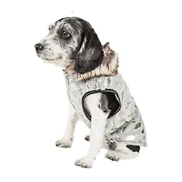 Pet Life ® Luxe 'Gold-Wagger' Gold-Leaf Designer Fur Dog Jacket Coat