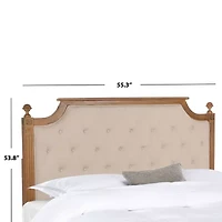 Wood Upholstered Tufted Nailhead Trim Headboard