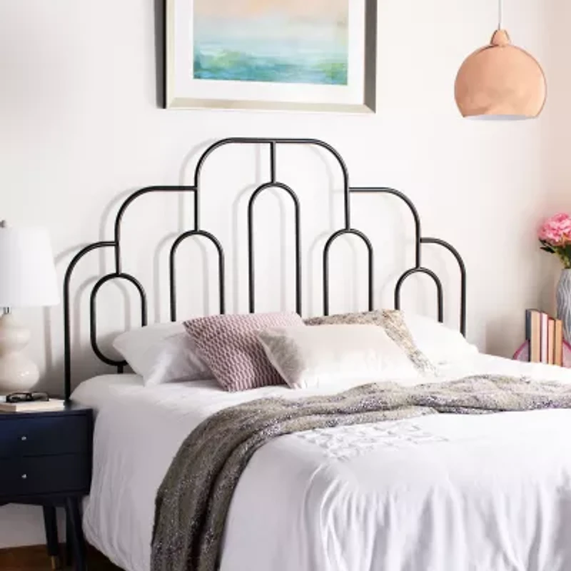 Paloma Metal Tufted Nailhead Trim Headboard