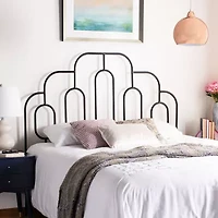 Paloma Metal Tufted Nailhead Trim Headboard