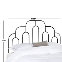 Paloma Metal Tufted Nailhead Trim Headboard