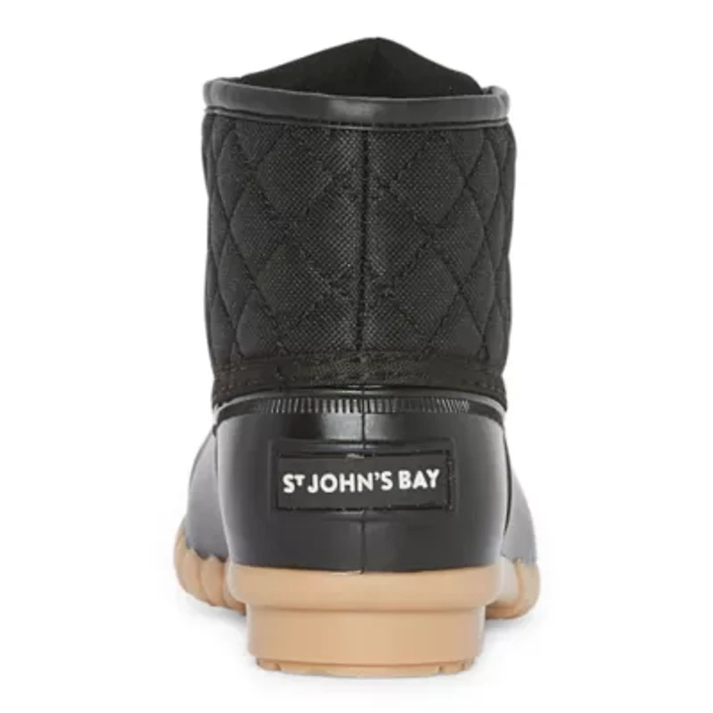 St. John's Bay Womens Denton Flat Heel Rain Boots