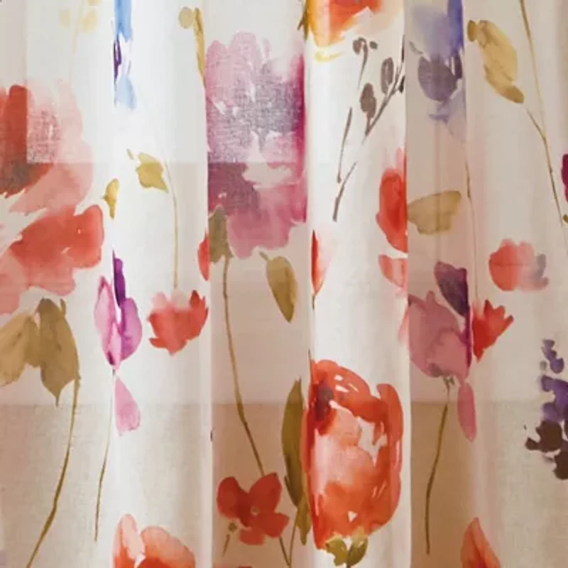 CHF Sabel Watercolor Rod Pocket Light-Filtering Single Curtain Panel