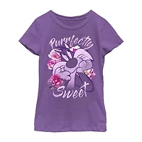 Little & Big Kid Girls Crew Neck Short Sleeve Slim Fit Looney Tunes Graphic T-Shirt