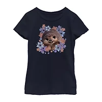 Disney Little & Big Kid Girls Crew Neck Short Sleeve Slim Fit Raya Graphic T-Shirt