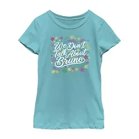Disney Encanto Little & Big Kid Girls Crew Neck Short Sleeve Slim Fit Graphic T-Shirt