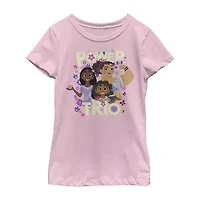 Disney Encanto Little & Big Kid Girls Crew Neck Short Sleeve Slim Fit Graphic T-Shirt