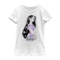 Disney Encanto Little & Big Kid Girls Crew Neck Short Sleeve Slim Fit Graphic T-Shirt