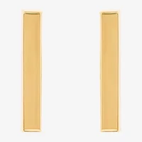 14K Gold 12.7mm Bar Stud Earrings