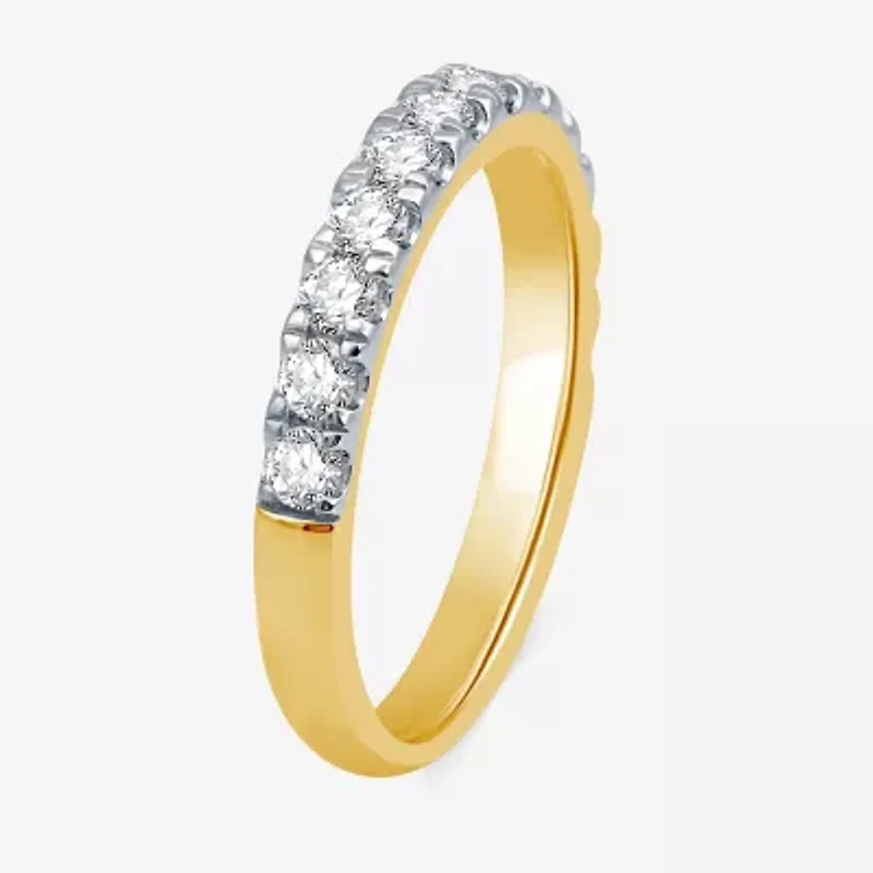I Said Yes (H-I / I1) 3/4 CT. T.W. Lab Grown White Diamond Sterling Silver or 14K Gold Over Wedding Band