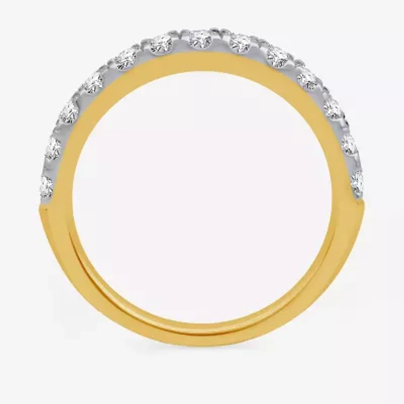 I Said Yes (H-I / I1) 3/4 CT. T.W. Lab Grown White Diamond Sterling Silver or 14K Gold Over Wedding Band