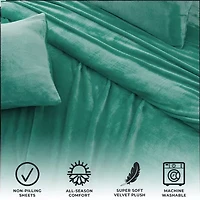 Linery Velvet Plush Fleece Sheet Set