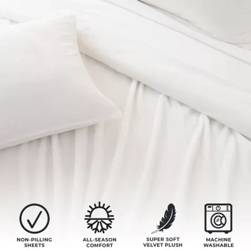 Linery Velvet Plush Fleece Sheet Set