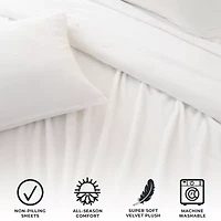 Linery Velvet Plush Fleece Sheet Set