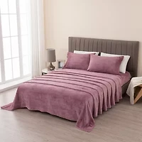 Linery Velvet Plush Fleece Sheet Set