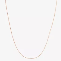 Womens 10K Rose Gold 22 Inch Box Chain Necklace
