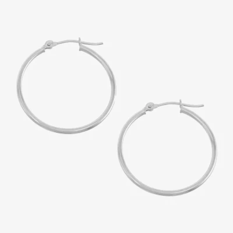 Womens 14K Gold 30mm Hoop Earrings