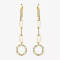 Paris 1901 By Charles Garnier Womens Cubic Zirconia 18K Gold Over Silver Drop Earrings