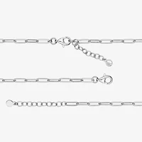 Paris 1901 By Charles Garnier Womens Sterling Silver Solid Heart 6 3/4 Inch Link Bracelet