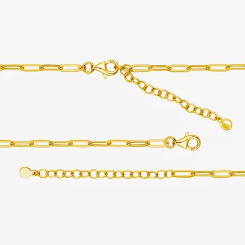 Paris 1901 By Charles Garnier Womens White Cubic Zirconia 18K Gold Over Silver Cross 17 Inch Pendant Necklace