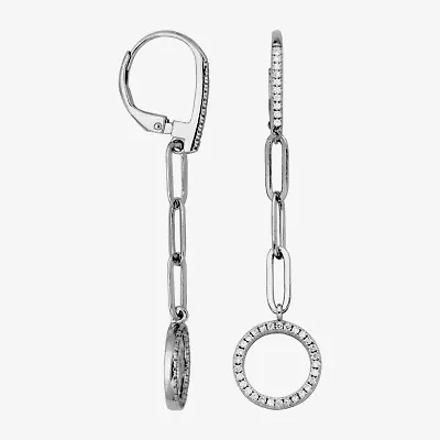 Paris 1901 By Charles Garnier Womens Cubic Zirconia Sterling Silver Drop Earrings