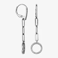Paris 1901 By Charles Garnier Womens Cubic Zirconia Sterling Silver Drop Earrings