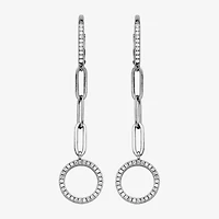 Paris 1901 By Charles Garnier Womens Cubic Zirconia Sterling Silver Drop Earrings