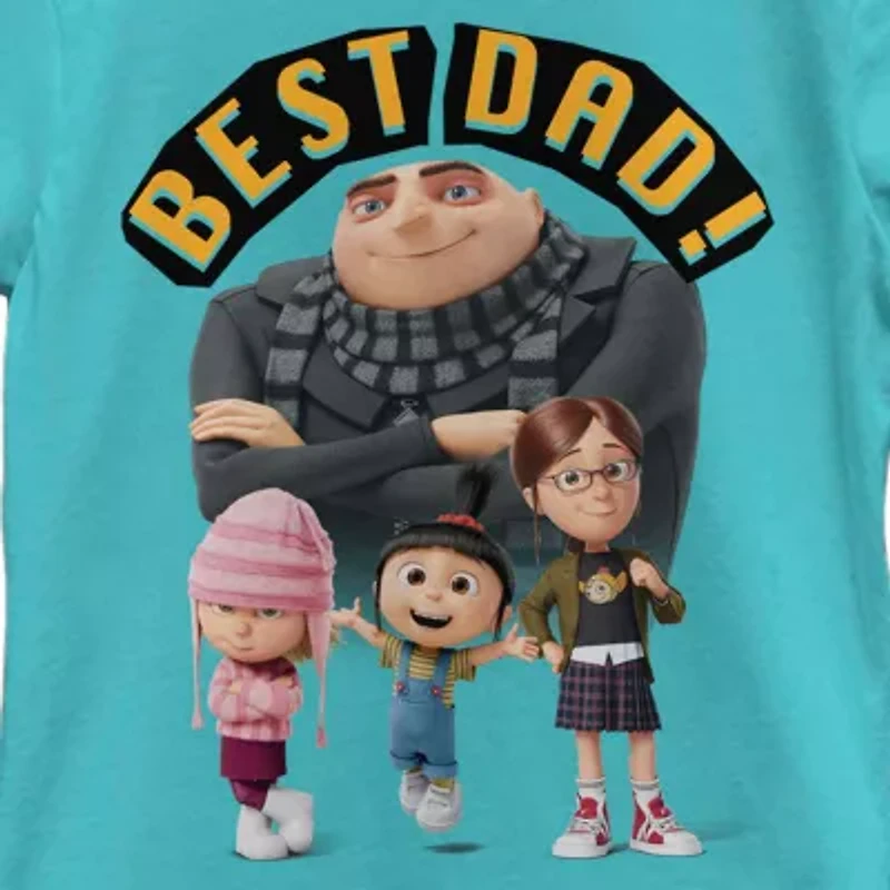 Little & Big Kid Girls Crew Neck Short Sleeve Regular Fit Despicable Me Graphic T-Shirt
