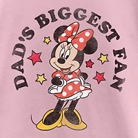 Little & Big Kid Girls Crew Neck Short Sleeve Regular Fit Minnie Mouse Graphic T-Shirt