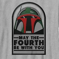 May The 4th Little & Big Kid Boys Crew Neck Short Sleeve Regular Fit Star Wars Graphic T-Shirt