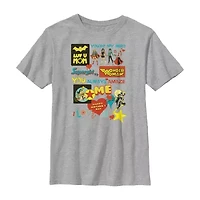Little & Big Kid Boys Crew Neck Short Sleeve Regular Fit DC Comics Graphic T-Shirt