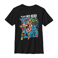 Little & Big Kid Boys Crew Neck Short Sleeve Regular Fit Avengers Graphic T-Shirt