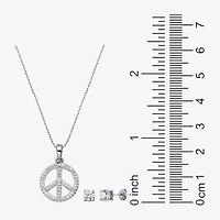 DiamonArt® White Cubic Zirconia Sterling Silver 2-pc. Jewelry Set