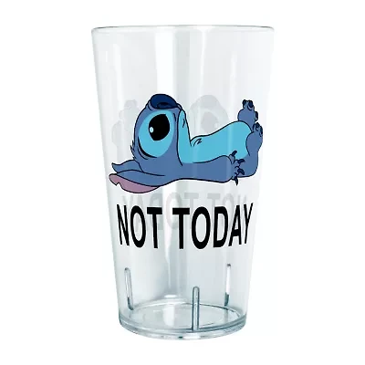Disney Collection Not Today Stitch 24 Oz Tritan Cup 4pc Set
