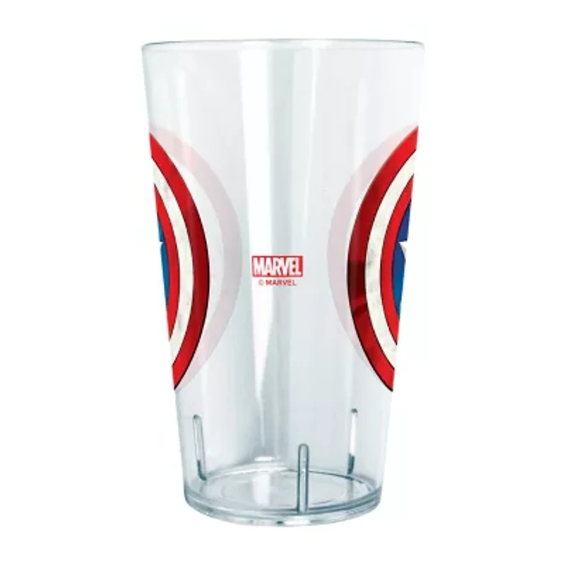 Disney Collection Marvel Captain America Shinyshield 24 Oz Tritan Cup 4pc Set