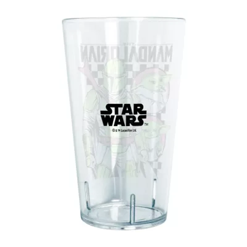 Disney Collection Star Wars Mando Checks 24 Oz Tritan Cup 4pc Set