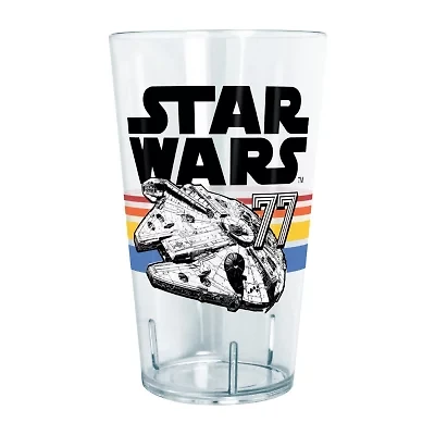 Disney Collection Star Wars Vintage Falcon Stripes 24 Oz Tritan Cup 4pc Set