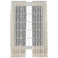 Saturday Knight Petite Fleur Rod Pocket Sheer Single Curtain Panel