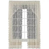 Saturday Knight Petite Fleur Rod Pocket Sheer Single Curtain Panel