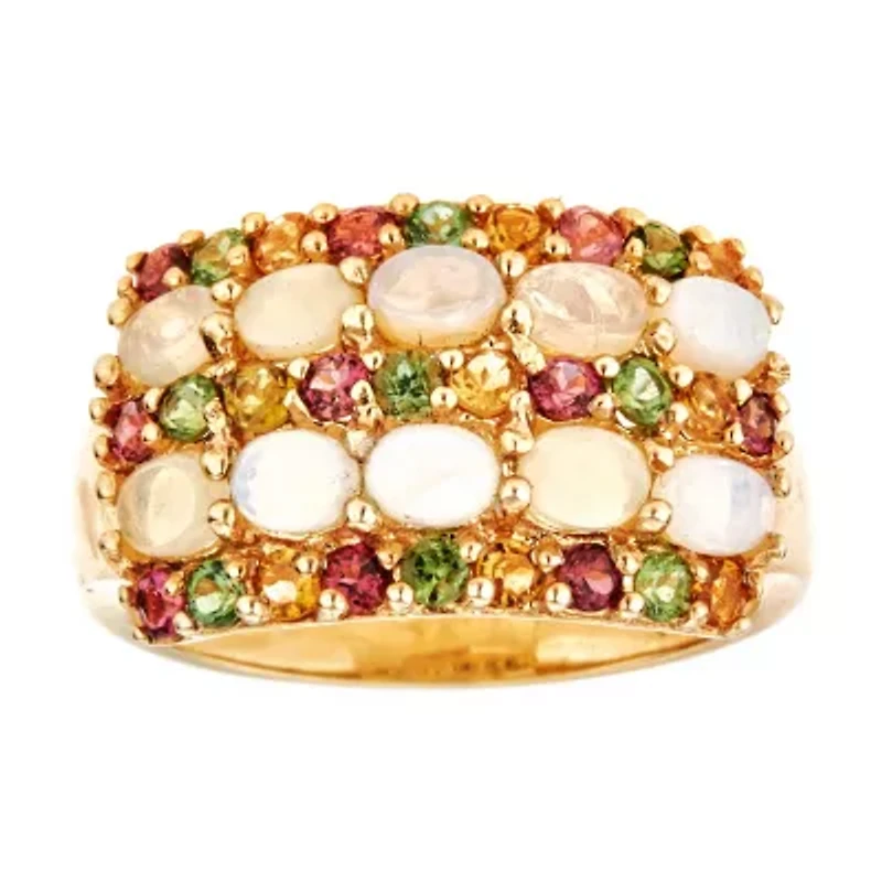 LIMITED QUANTITIES Lab Created Round Opal Sterling Silver Ring