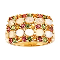 LIMITED QUANTITIES Lab Created Round Opal Sterling Silver Ring