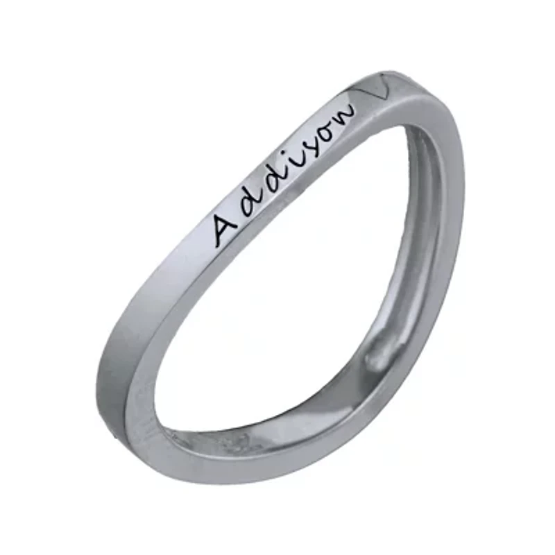 Personalized Curved Stackable Ring