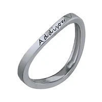 Personalized Curved Stackable Ring