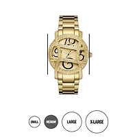 JBW Olympia Womens 1/5 CT. T.W. Diamond Gold-Tone Stainless Steel Bracelet Watch