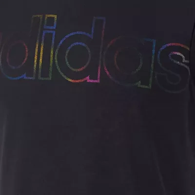 adidas Big Girls Embellished Scoop Neck Short Sleeve Graphic T-Shirt