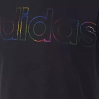 adidas Big Girls Embellished Scoop Neck Short Sleeve Graphic T-Shirt