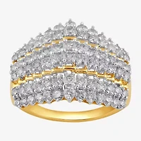 Womens 2 CT. T.W. Natural White Diamond 10K or 14K  Yellow Gold Cocktail Ring